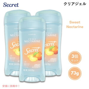�y3�Z�b�g�z Secret �V�[�N���b�g �N���A�W�F�� �f�I�h�����g [�X�C�[�g�l�N�^����] 73g Clear Gel Antiperspirant Deodorant Sweet Nectarine Scent 2.6oz