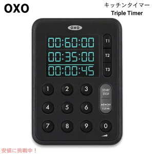 �I�N�\�[ �L�b�`���^�C�}�[ OXO 11303700 �g���v���^�C�}�[ �f�W�^�� ���ʒ��� �X�g�b�v�E�H�b�`�@�\ �L�b�`���c�[�� Triple Timer