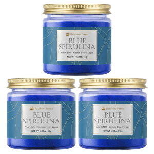 �u���[�X�s�����i Blue Spirulina 15g�@�@�������@�����F ��`�q�g�݊����s�g�p NON-GMO, Gluten Free, Vegan ���C���{�[�t�@�[���Y 3�Z�b�g