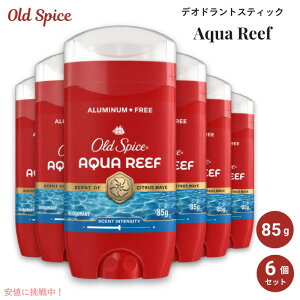 [6�Z�b�g] Old Spice �I�[���h�X�p�C�X �A�N�A���[�t�̍��� �f�I�h�����g 85g (3oz) �A���~�j�E���t���[ Red Collection Aqua Reef