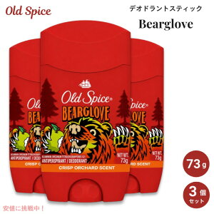 �y3�Z�b�g�zOld spice �I�[���h�X�p�C�X �f�I�h�����g �j���p [�x�A�O���[�u] 73g Antiperspirant Deodorant for Men Bearglove 2.6oz