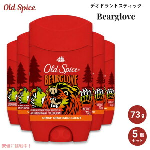 �y5�Z�b�g�zOld spice �I�[���h�X�p�C�X �f�I�h�����g �j���p [�x�A�O���[�u] 73g Antiperspirant Deodorant for Men Bearglove 2.6oz