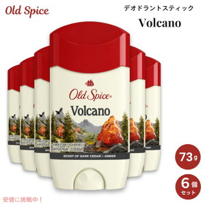�y6�Z�b�g�zOld Spice �I�[���h�X�p�C�X �{���P�[�m �f�I�h�����g �C���r�W�u���\���b�h 73g Volcano Invisible Solid Deodorant 2.6oz