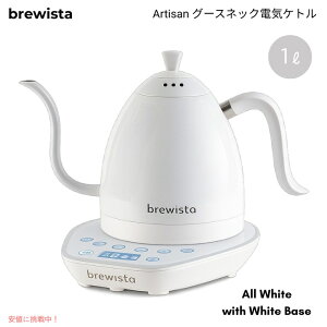 Brewista �u�����[�C�X�^ �A���e�B�U�� �O�[�X�l�b�N�d�C�P�g�� 1L ���x���� �׌� �R�[�q�[�h���b�v�p �I�[���z���C�g�^�z���C�g�x�[�X Gooseneck 1L Kettle