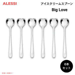ALESSI �A���b�V Big Love �A�C�X�N���[���X�v�[�� 6�{�Z�b�g �~���A���E�~�b�� �f�U�C�� AMMI01CU Ice cream spoon 6 pieces Design Miriam Mirri