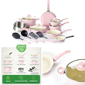 16点set調理器具セット ソフトグリップ セラミック Pink Founderがお届け!