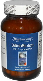 Allergy Research BifidoBiotics with L. sporogenes 60 capsules / アレルギーリサーチグループ ビフィドバイオテックス 60カプセル