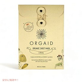 ORGAID オーガニック シートマスク アメリカ製 (ギリシャヨーグルト & 栄養、4 個入りパック)