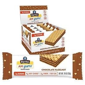 Rip Van AM YUM　チョコレート ヘーゼルナッツ - ケト スナック 低炭水化物 & 低糖 (1g) - 低カロリー - 17 個