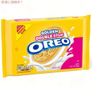 Oreo �I���I Golden �S�[���f�� Double Stuf �_�u���X�^�b�t �t�@�~���[�T�C�Y 18.71oz/530g