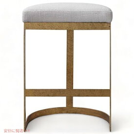 Uttermost 23523 Ivannaコンテンポラリーまだらの背中の開いたカウンタースツール