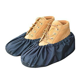 MyShoeCoversプレミアム再利用可能な靴と請負業者用のブーツカバー-1ペア、黒、小
