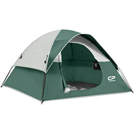 CAMPROS 3人用テント-キャンプ用のドームテント、防水防風バックパッキングテント