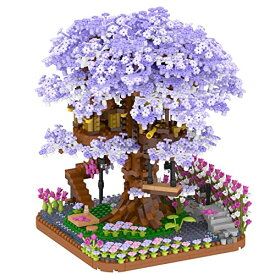 Vziimo 桜盆栽ツリー構築セット 大人用桜ツリーハウスモデルセット 2200ピース