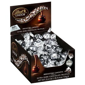 Lindt LINDOR 60% エクストラ ダーク ホワイト チョコレート トリュフ　25.4 オンス、60 カウント