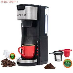 Mixpresso �V���O���T�[�u 2 in 1 �R�[�q�[�u�����[���[ K�J�b�v�|�b�h�Ή� (�u���b�N)