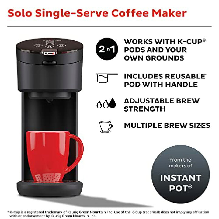 楽天市場】インスタントソロシングルサーブコーヒーメーカー K
