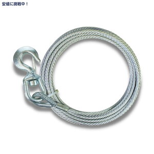 VULCAN �|�c�E�C���`�P�[�u�� �t�b�N�t�� ��45���[�g�� Winch Cable Steel Core Swivel Hook 3/8 inch x 1500 Foot, 15100 Pounds Minimum Breaking Strength