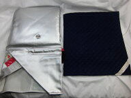 防災頭巾カバーセット 防災頭巾 アルミ加工タイプ ES と 防災頭巾カバー コール天ネイビーブルー セット …