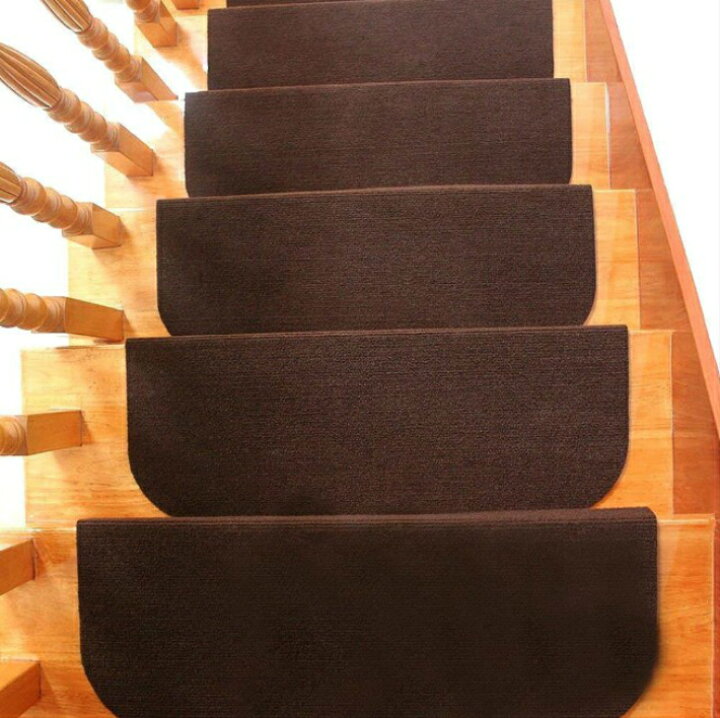 楽天市場 階段マット おしゃれ 15枚組 45 cm 滑り止め 犬 猫 ペット 洗える 吸着 防音 滑り止めマット 転倒防止 傷防止 ダークブラウン Four Piece