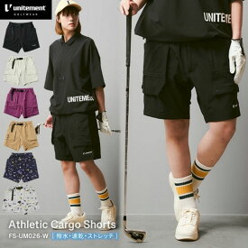 【11月限定｜抽選で最大100%ポイントバック※要エントリー】ゴルフウェア レディース セットアップ パンツ ユニセックス ハーフパンツ ショートパンツ 撥水 速乾 ストレッチ 春 夏 ゴルフ 大きめ unitement ユナイトメント FS-UM026