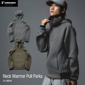 <一部予約>ゴルフウェア レディース 長袖 パーカーフーディー ジャケット ゴルフ 秋 冬 シンプル 防寒 防風性 unitement ( ユナイトメント ) FS-UM048 Neck Warmer Pull Parka
