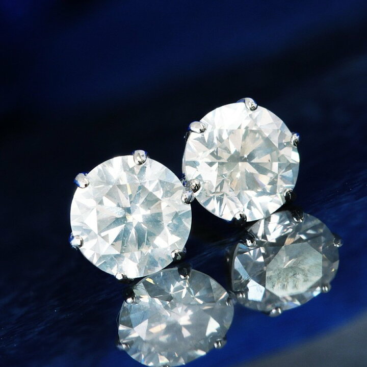 楽天市場】【鑑別書付き】 天然 ダイヤモンド ピアス 計 0.5ct G・H 