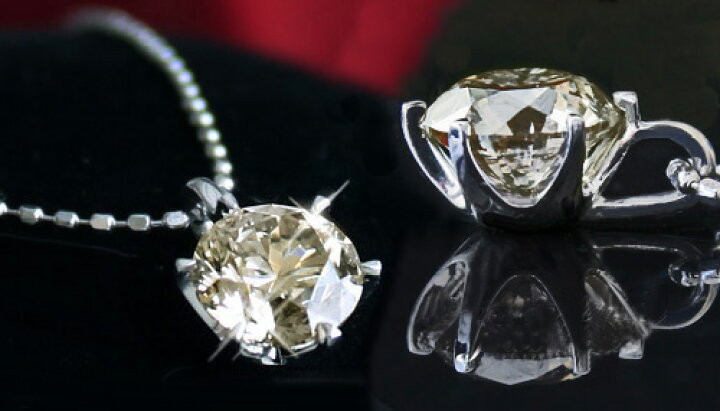楽天市場】1ct ダイヤモンド ネックレス 一粒 1カラット プラチナ SI