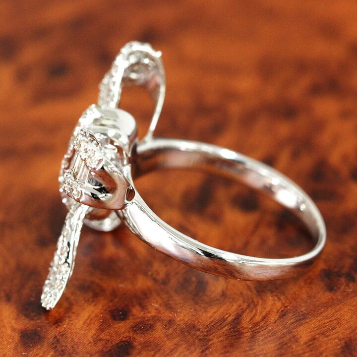 楽天市場】ダイヤモンド リング リボン K18 1カラット ダイヤ 指輪 1ct 