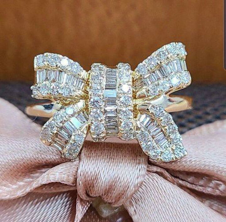 楽天市場】【鑑別書付】可愛いリボンモチーフ！ 0.5ct 天然  