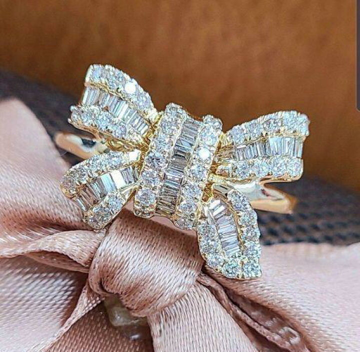 楽天市場】【鑑別書付】可愛いリボンモチーフ！ 0.5ct 天然  