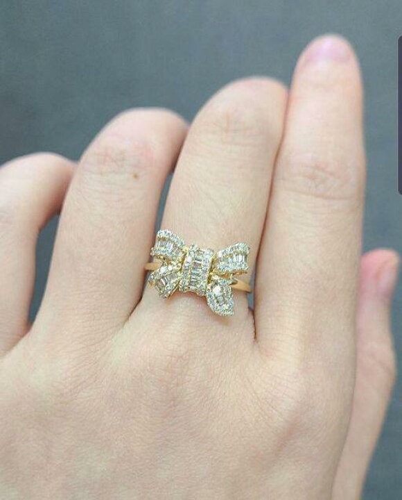 楽天市場】【鑑別書付】可愛いリボンモチーフ！ 0.5ct 天然  