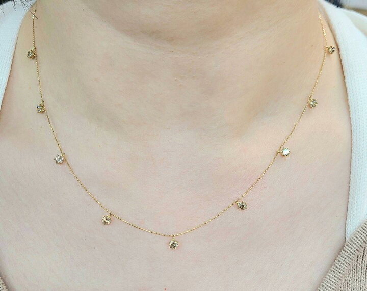 楽天市場】【鑑別書付】9石 計1ct 天然 ダイヤモンド K18 YG イエロー  