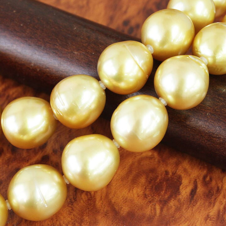 楽天市場】【鑑別書付】天然最高級金色！ 大粒 13〜15mm 南洋  