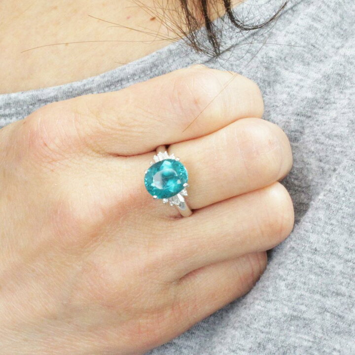 楽天市場】【鑑別書付】見た目パライバ 4.5ct 天然 アパタイト 天然 