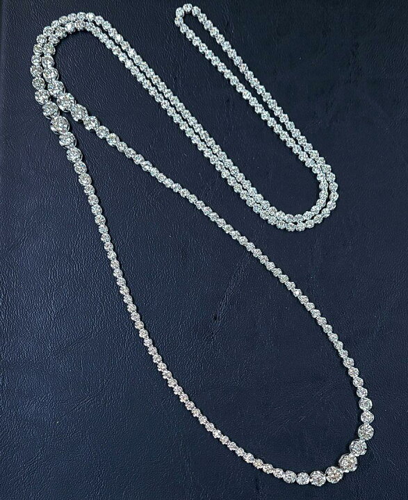 楽天市場】【鑑別書付】豪華 80cm 計10ct 天然 ダイヤモンド Pt900  