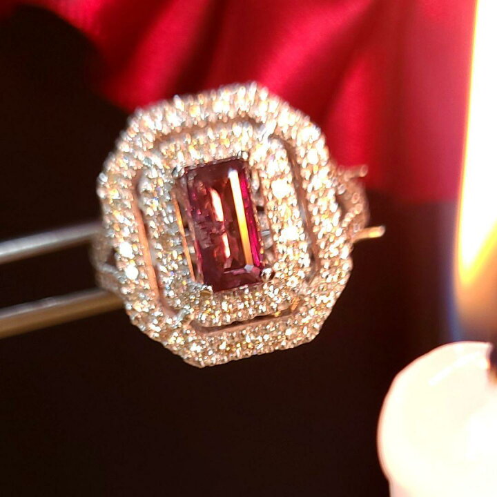 楽天市場】天然 アレキサンドライト リング 1.38ct 鑑別書付 K18  