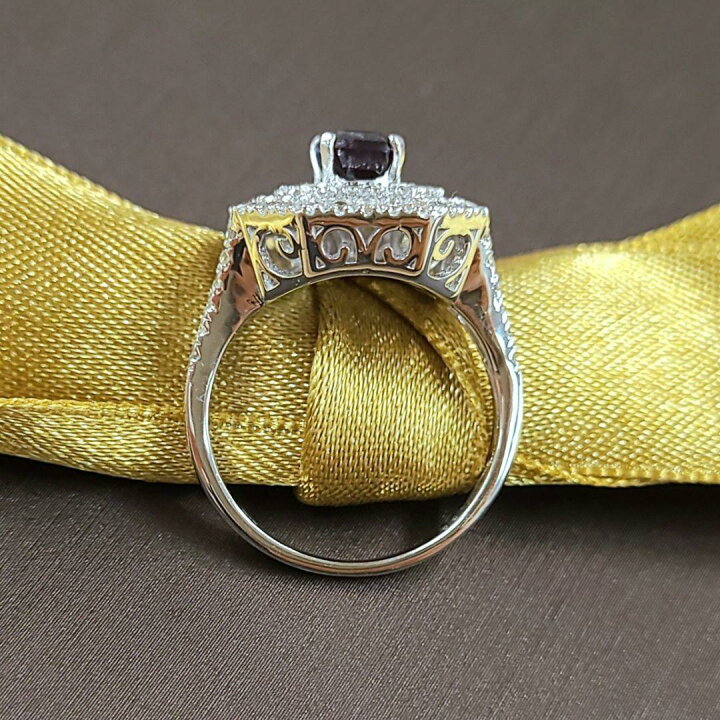 超希少！宝石の王！1.38ct アレキサンドライト ダイヤ K18 wg リング