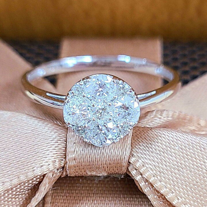 楽天市場】【鑑別書付】ギラギラ！まるで2ct！ 0.6ct ダイヤモンド K18 