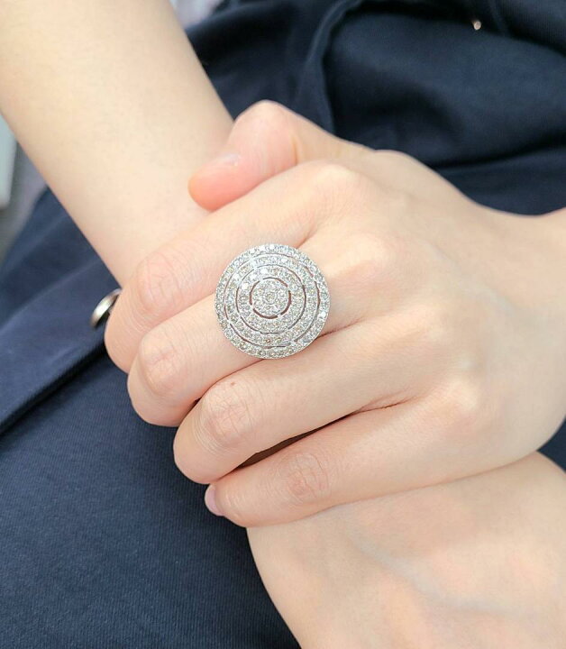 楽天市場】【鑑別書付】迫力 大ボリューム まるで5ct ダイヤモンド K18  