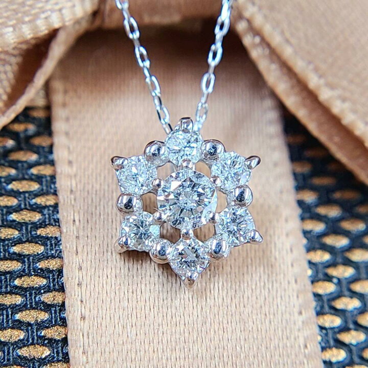 楽天市場】【鑑別書付】 キラキラ☆雪の結晶 0.3ct ダイヤモンド K18 