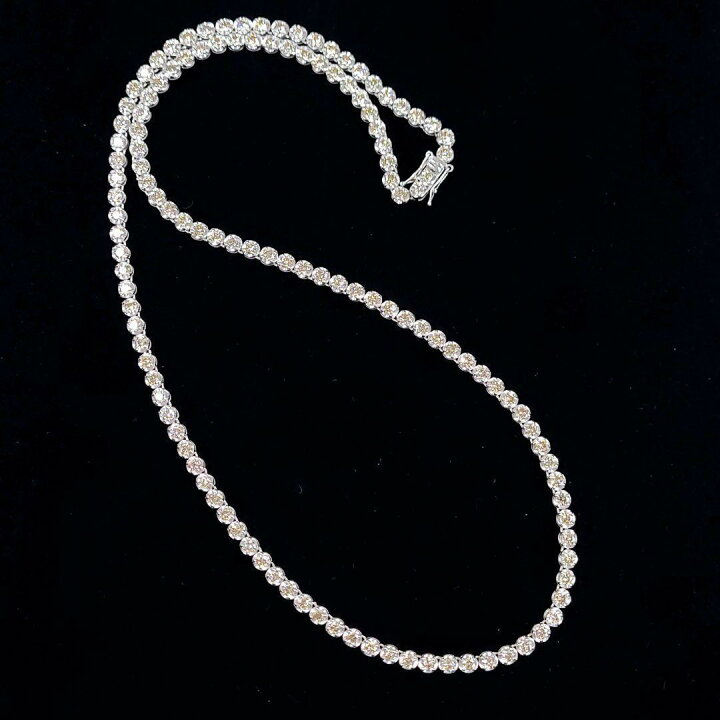 楽天市場】10ct ダイヤモンド テニスネックレス K18 ホワイトゴールド 