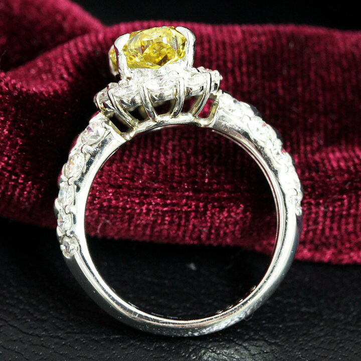 楽天市場】希少 最高品質 Fancy Vivid Yellow 3ct 天然 ダイヤモンド 