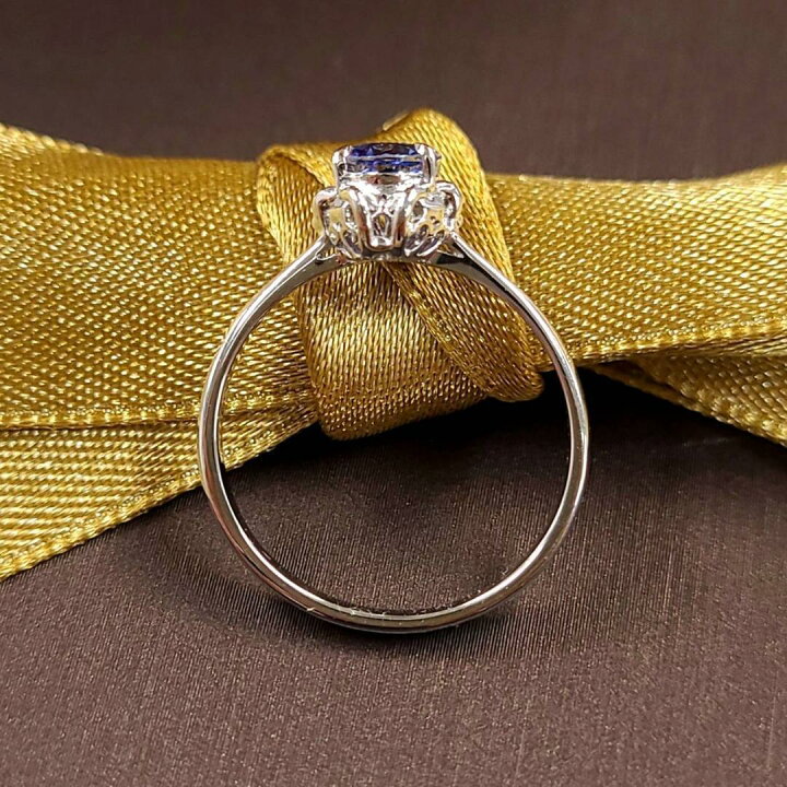 楽天市場】サファイア リング 大粒 1.194ct 鑑別書付 K18 ホワイト  