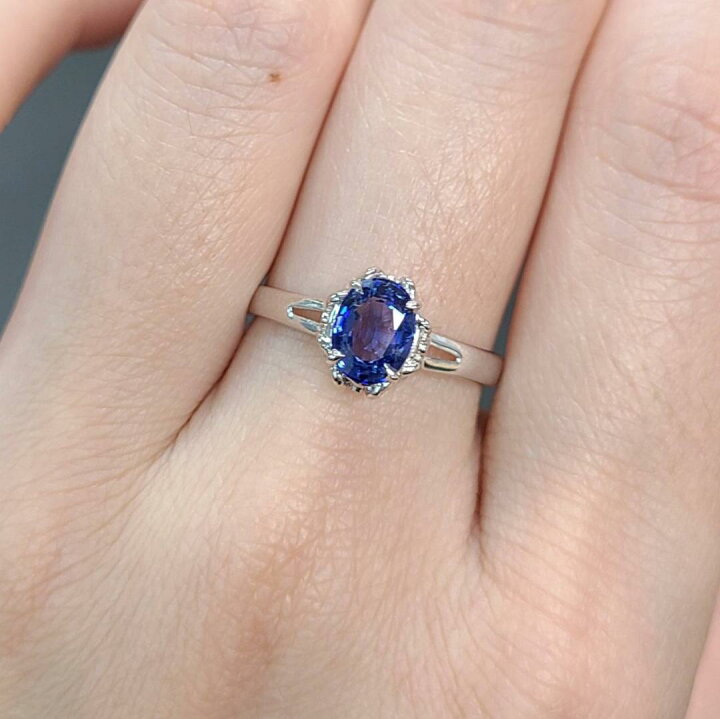 楽天市場】サファイア リング 大粒 1.194ct 鑑別書付 K18 ホワイト 