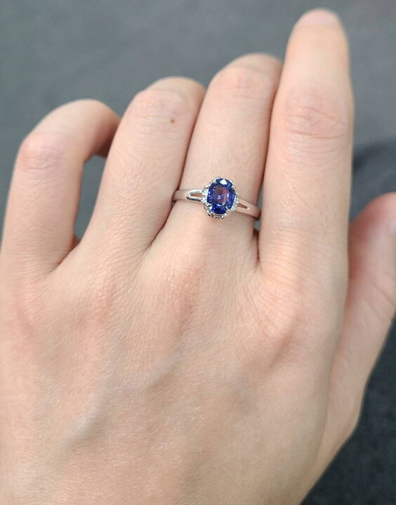 楽天市場】サファイア リング 大粒 1.194ct 鑑別書付 K18 ホワイト 