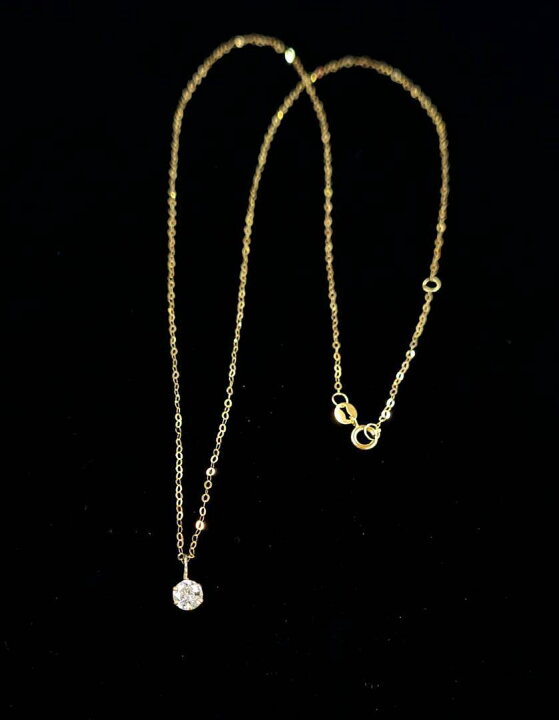楽天市場】0.3ct 天然 ダイヤモンド ネックレス K18 イエローゴールド 