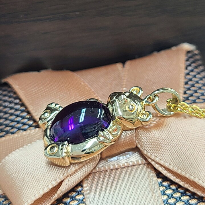 楽天市場】アメジスト ネックレス ペンダント トップ ヘッド K18  