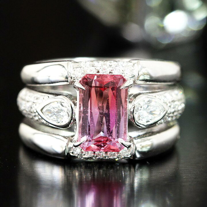 楽天市場】パパラチア サファイア リング 2.855ct プラチナ 鑑別書付 