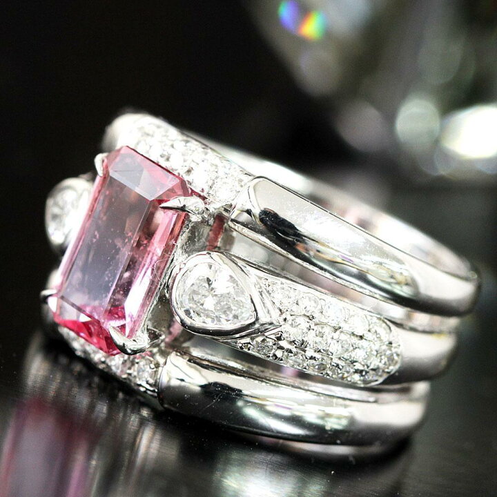 楽天市場】パパラチア サファイア リング 2.855ct プラチナ 鑑別 